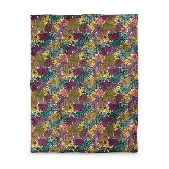 Coneflower Social Duvet Cover | Wildflower Cottage Bedding