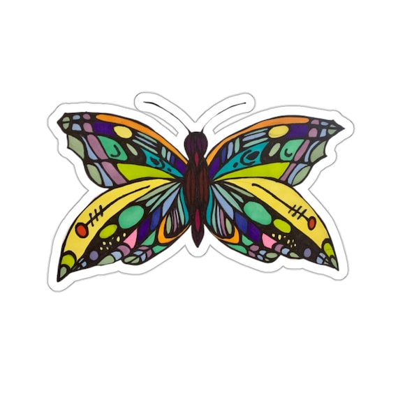 Vibrant Butterfly Sticker