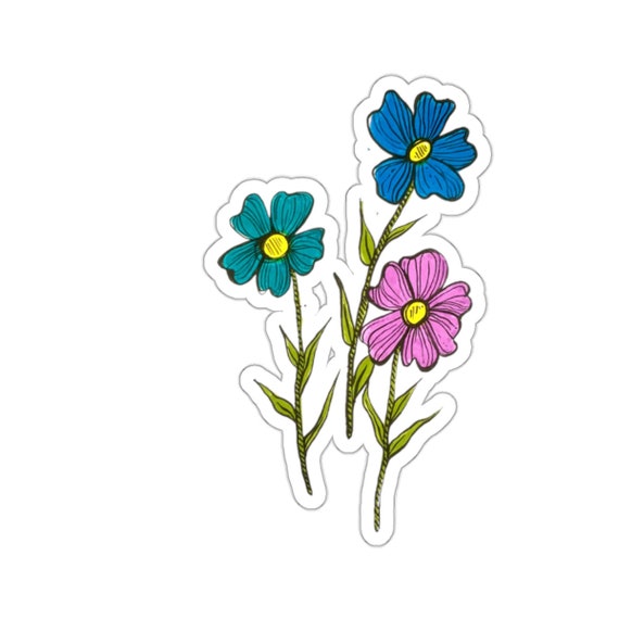 3 Little Flowers Stickers // Pretty Blooms Sticker