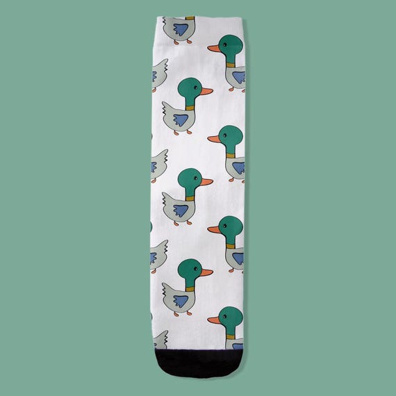 Cute Mallard Duck Socks By Jrouxart