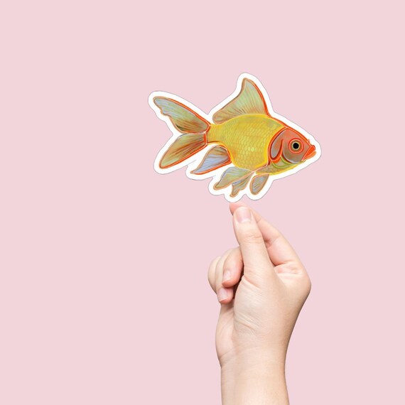Goldfish Vinyl Sticker - Waterproof Art Decal