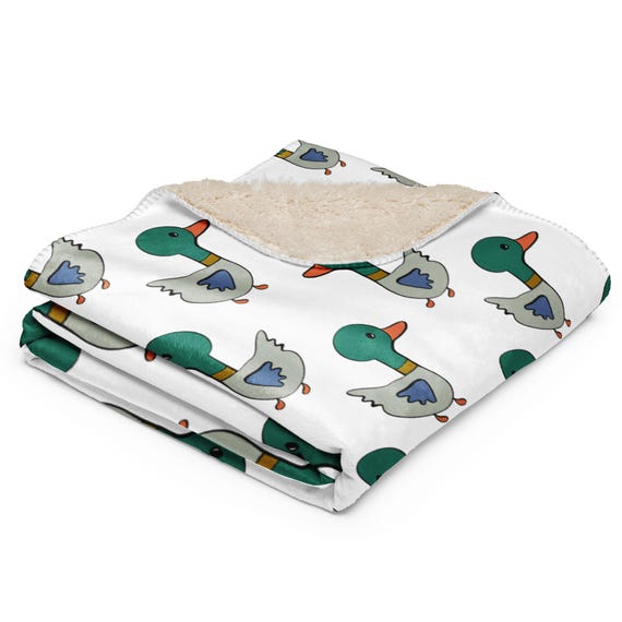 Duck Blanket / Mallard Duckling Sherpa blanket