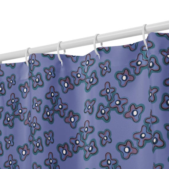 Pretty Perwinkle Flowers Shower curtain