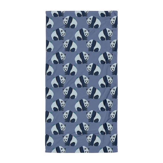 Panda Bear Beach Towel, Fun Colorful Panda Pool Towel