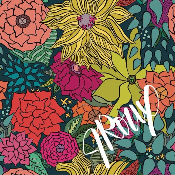 Maximalist Floral Duvet Cover / Bright Beautiful and Fun Dopamine Decor