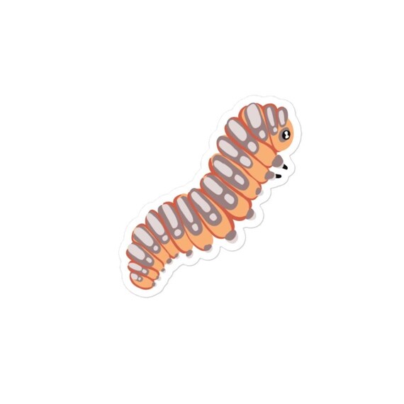Whimsical Caterpillar Sticker – Original Art Vinyl