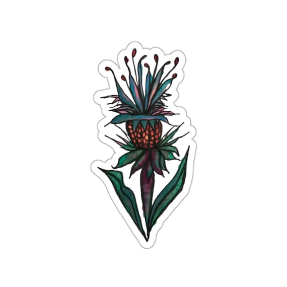 Hand-Drawn Flower Sticker: Funky Vinyl Decal