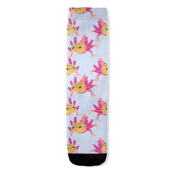Axolotl Socks, Animal Socks, Fun Novelty Socks