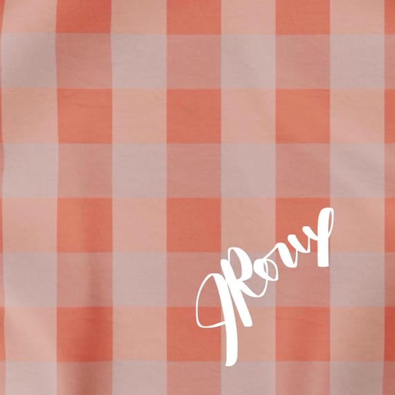 Plaid Duvet Cover, Peach Coral Bedding, Warm Check Comforter Cover, Cozy Bedroom Decor