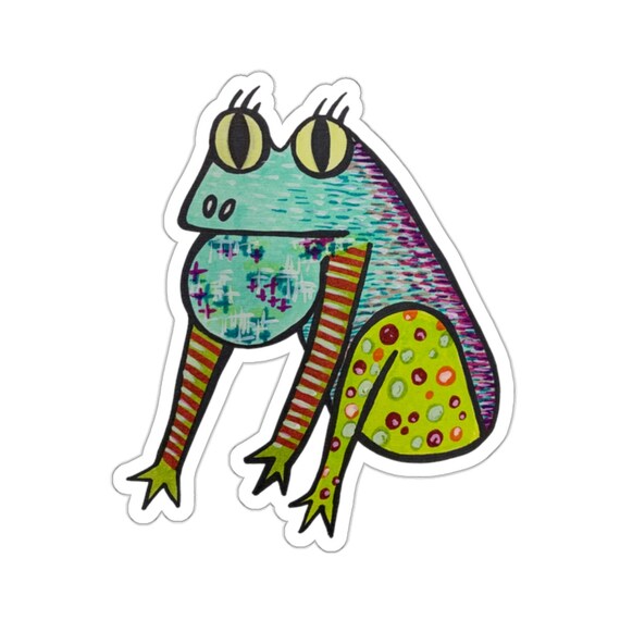 Fun Frog Sticker // Whimsy and Happy