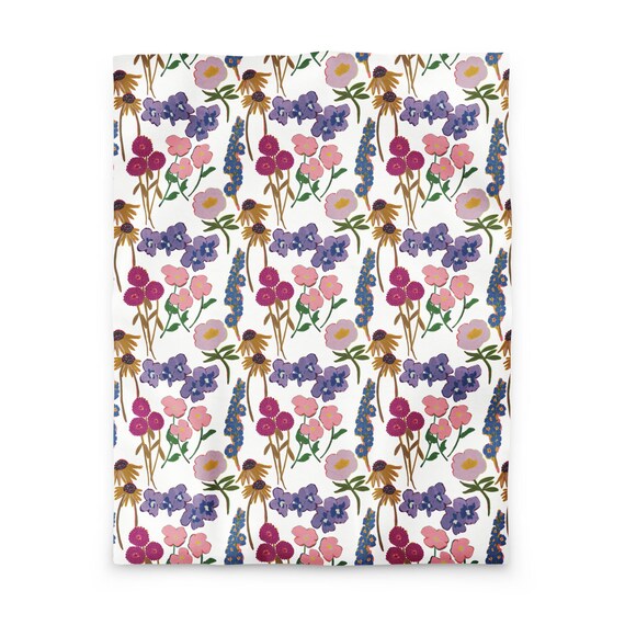 All The Pretty Flowers Duvet Cover, Twin Queen King Size Floral Garden Bedding