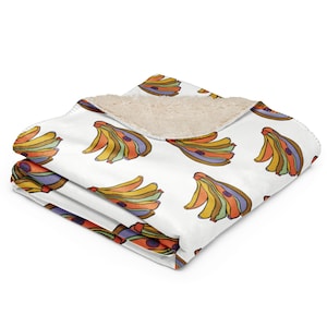 Couverture pour bébé Bananas / Couverture colorée en sherpa Bananas Jrouxart