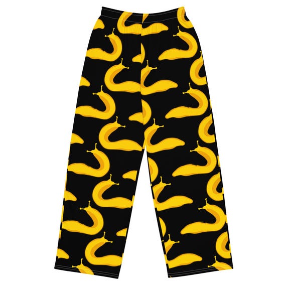 Banana Slug Pajama Pants, Funny Animal Lounge Pants, Cute Quirky Gift, Cozy Cottagecore Style