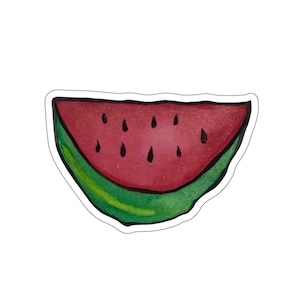 Sparkly Watermelon Slice Watercolor Sticker