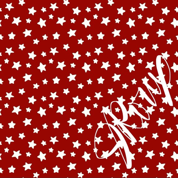 Star Duvet cover / Brick Red and White Hand Drawn Stars