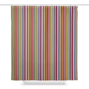 Fun Stripe Shower Curtain, Colorful Bathroom Decor, Dopamine Decor Bath Curtain, Retro Stripe Bathroom, Maximalist Home