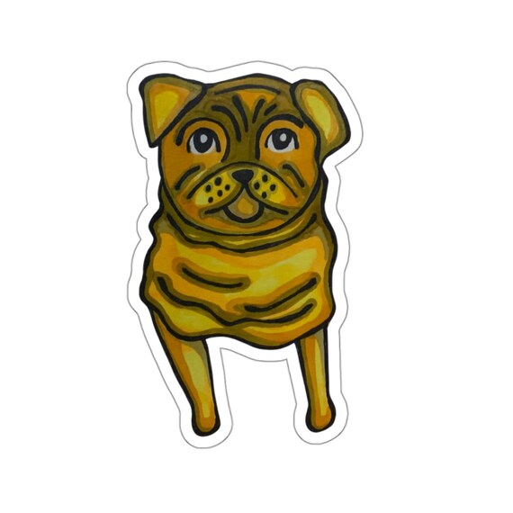 Pug Dog Sticker - Cute Puppy Illustration