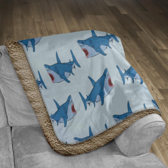 Shark Baby Blanket / Soft Cozy Sherpa Baby Blankets