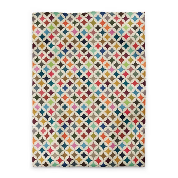 Mid Century Modern Duvet Cover, Geometric Bedding, Retro Colorful Comforter Cover, Modern Bedroom Decor
