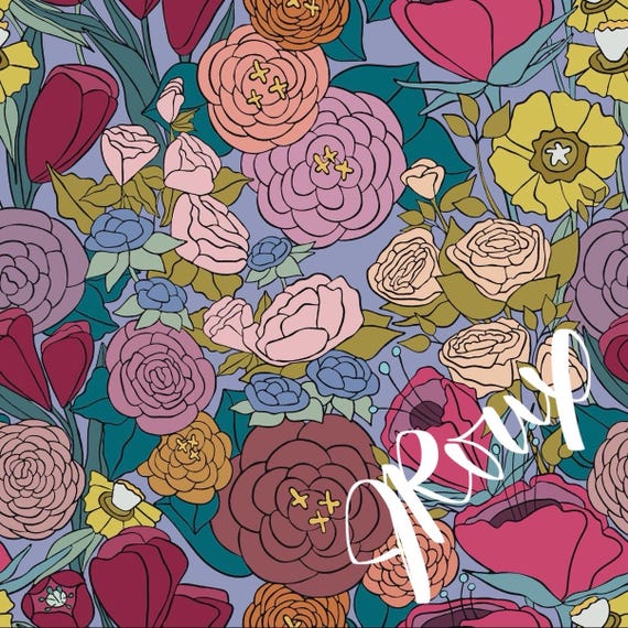 Vibrant Floral Duvet Cover – Retro Botanical Print, Colorful Flower Bedding for Modern Bedrooms