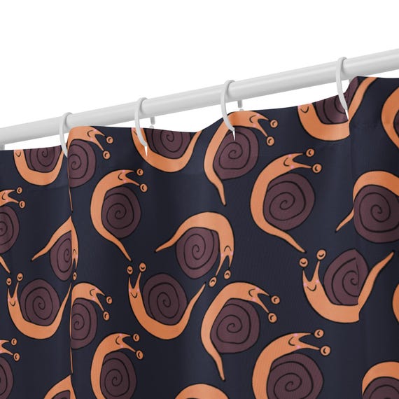 Snail Shower Curtain / Shelly The Forest Snail Shower Curtain
