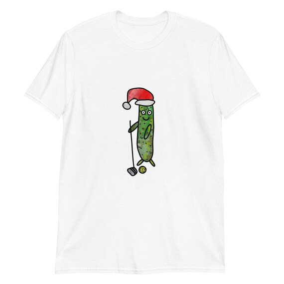Christmas Pickle Playing Golf Short-Sleeve Unisex T-Shirt