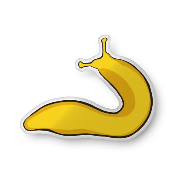 Banana Slug Pillow, Cute Animal Plush Pillow, Funny Quirky Decor, Unique Gift, Cottagecore Home