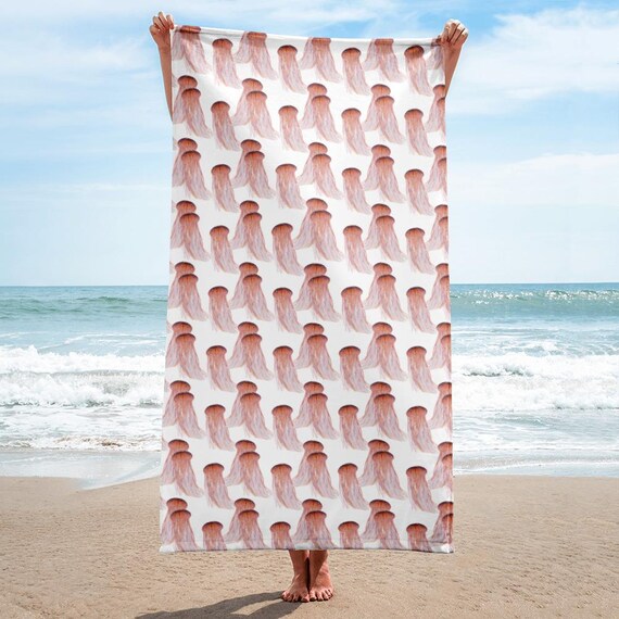 Mauve Jellyfish Beach Towel