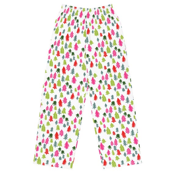 Womens Christmas Tree Pajama Pants: Bright Holiday Loungewear