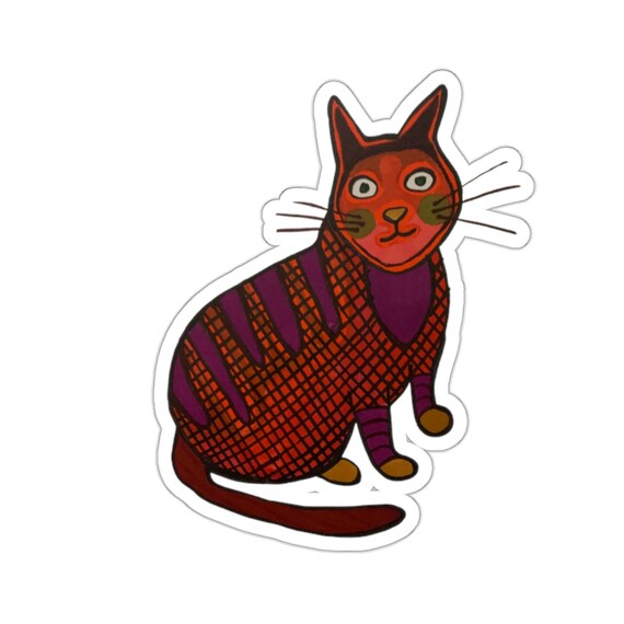 A Friendly Cat Sticker That Will Brighten Your Day