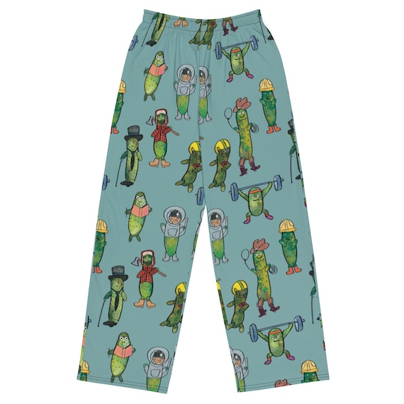 Pickle Pattern Pajama Pants - Funny Novelty Loungewear