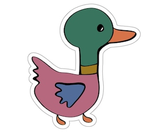 Adorable duck sticker - quack quack!