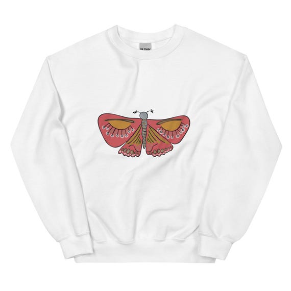 Butterfly Unisex Sweatshirt, Artistic Buttefly Crewneck, Pretty Pull-over