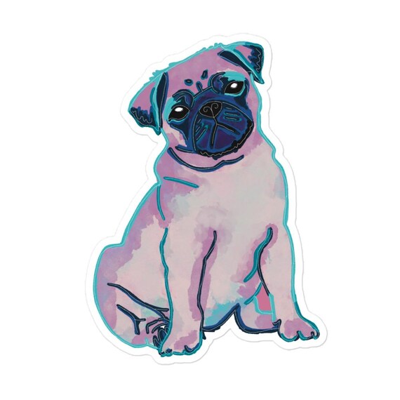 Pug Vinyl Sticker – Durable, High Opacity Dog Decal