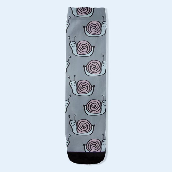 Cute Snail Socks By Jrouxart