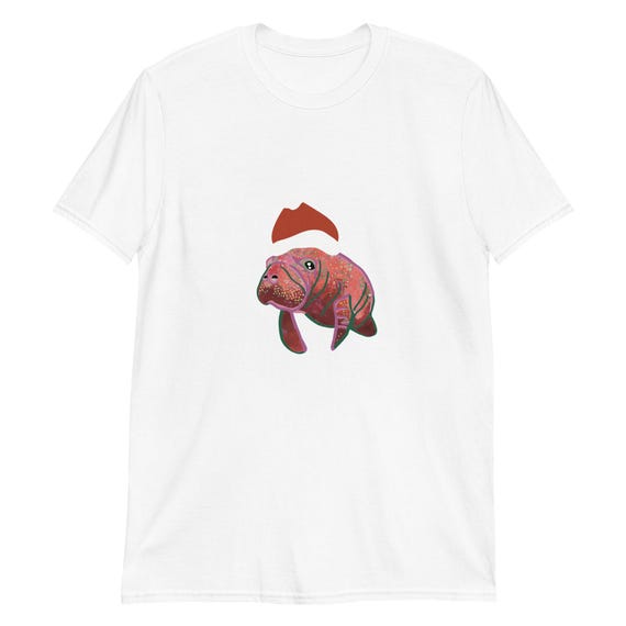Santa Manatee Christmas Short-Sleeve Unisex T-Shirt