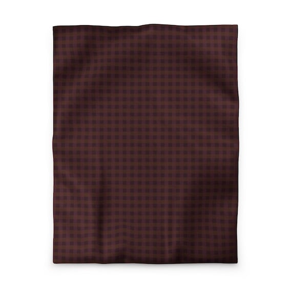 Plaid Duvet Cover, Rust Red Comforter Cover