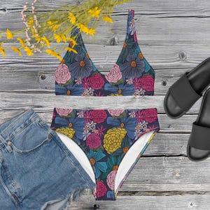 Recycled high-waisted bikini