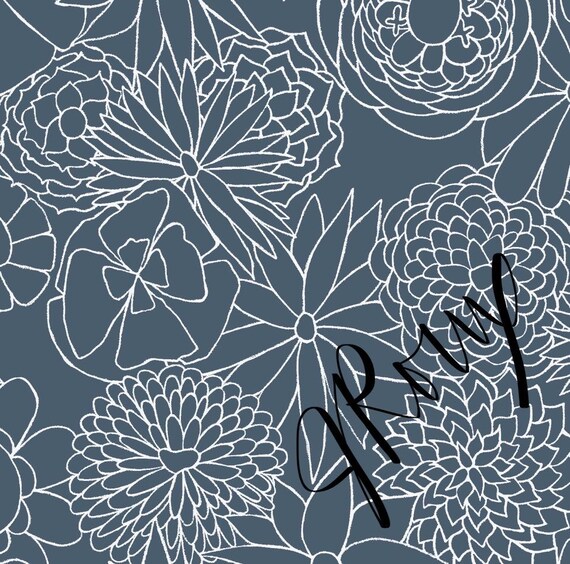 Floral Duvet Cover: Blue Teal Daisy Botanical Bedding