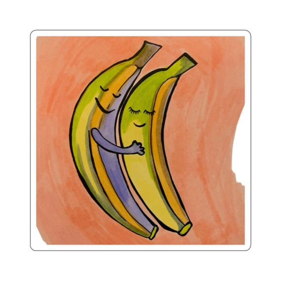Bananas in Love Sticker: Big Spoon Little Spoon Vinyl Decal