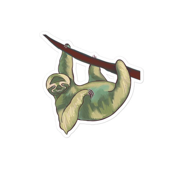 Sloth Vinyl Sticker - High Opacity, Bubble-Free Application