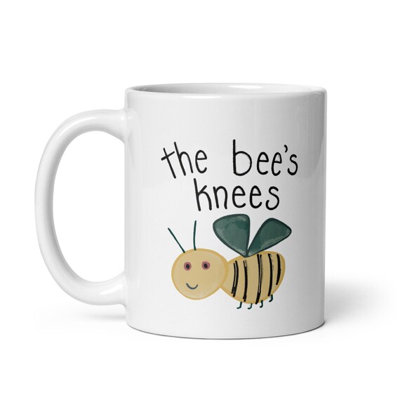 The Bees Knees White Glossy Mug / Fun Bee Mug