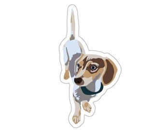 Dachshund Sticker /  Adorable Weenie Dog Sticker