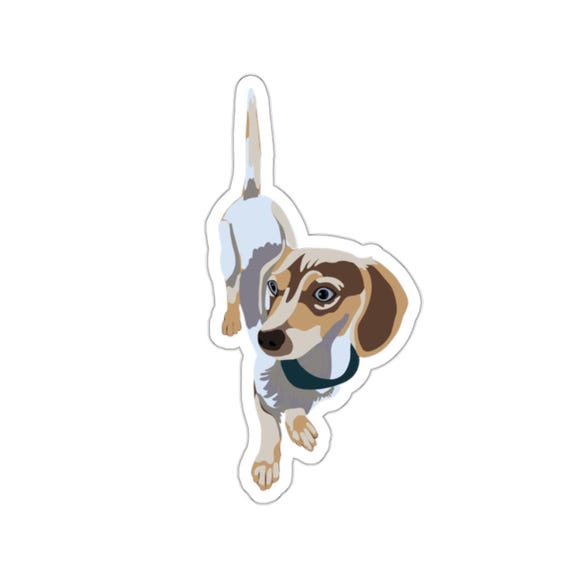 Dachshund Sticker /  Adorable Weenie Dog Sticker
