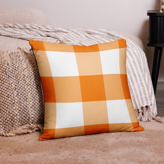 Tennessee Orange Gingham Pillow Case
