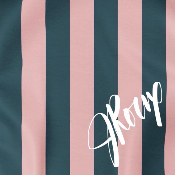 Pink and Teal Striped Microfiber Duvet Cover