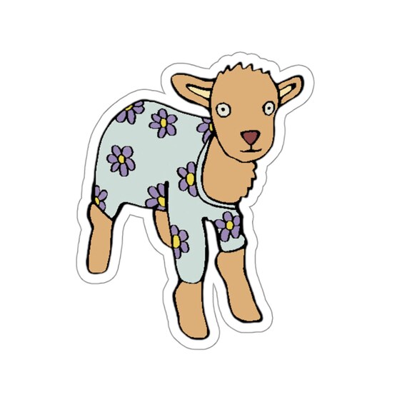 Sheep Sticker // Adorable Sweater Wearing Lamb Sticker