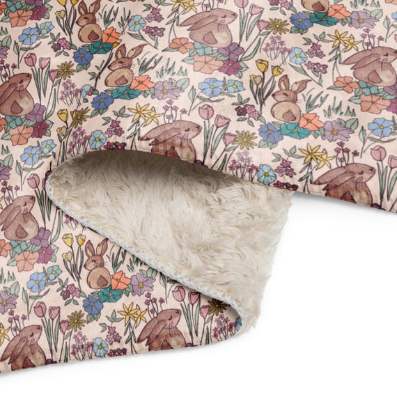 Pretty Bunny Blanket / Soft Sherpa blanket