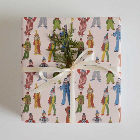 Vintage Clown Wrapping Paper