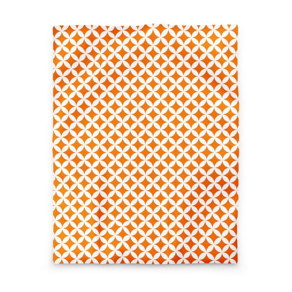 Mid Century Modern Duvet Cover / Tennessee Orange